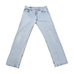 Vintage Levis 501 Jeans 34 X 32 Blue 80s Denim Button Fly Made In USA